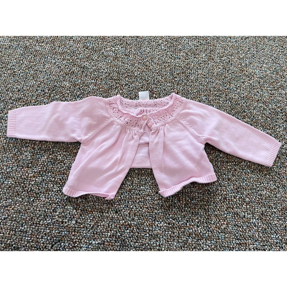 Carter's Pink Knit Cardigan Girls 9M